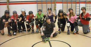 The Raw Meat Roller Skaters after a great session