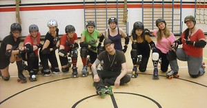 The Raw Meat Roller Skaters after a great session