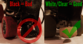 Only white or light toe stoppers are allowed at Raw Meat Vancouver Skates