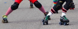 Skates work hard in a derby bout!